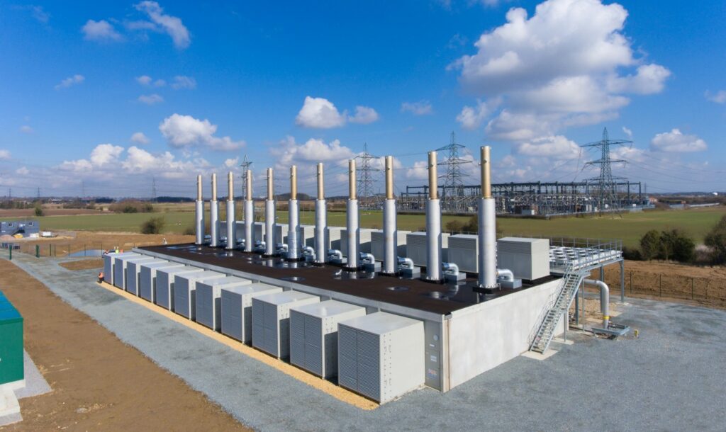 A 50MW gas peaking station in the UK