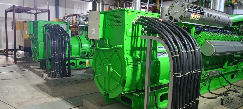 The gas engine that helps to ensure energy efficiency at Sonar Madina Spinning Mills